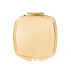 Rounded Square Blank Compact Mirror Setting Blanks - Multi-Color Electroplated HD Double-Sided Folding Pocket Metal Mirror Frame for DIY Crafts, Sublimation, Resin, Cabochon Jewelry Making (Silver, Gold, Light Gold, Rose Gold) 🔲✨