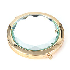 Luxury Crystal Compact Mirror, Double-Sided High Definition Makeup Mirror with 95% Reflectivity, Portable Travel Pocket Mirror for Women & Girls, Gift for Daily Use, Party & Travel