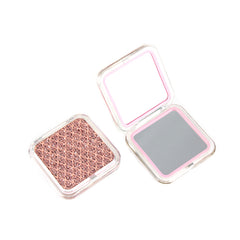 Square Sequin Acrylic Compact Mirror, Portable Folding Makeup Mirror with Sparkle Design, 95% High-Definition Reflection, for Women, Travel, Daily Touch-Ups & Gifts