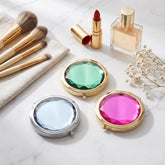 Luxury Crystal Compact Mirror, Double-Sided High Definition Makeup Mirror with 95% Reflectivity, Portable Travel Pocket Mirror for Women & Girls, Gift for Daily Use, Party & Travel