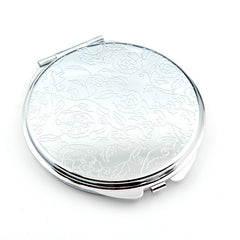 6cm Mini Round Blank Compact Mirror Setting Blanks - Multi-Color Electroplated HD Double-Sided Folding Pocket Metal Mirror Frame for DIY Crafts, Sublimation, Resin, Cabochon Jewelry Making