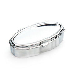 Mini Scalloped Oval Blank Pill Box Blanks Bulk - 2-Compartment Wavy Oval Metal Pill Organizer Setting for DIY Epoxy Resin, Rhinestones, Sublimation & Custom Logo Engraving) 💊🪞✨
