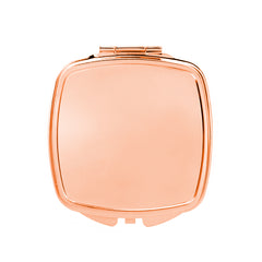 Rounded Square Blank Compact Mirror Setting Blanks - Multi-Color Electroplated HD Double-Sided Folding Pocket Metal Mirror Frame for DIY Crafts, Sublimation, Resin, Cabochon Jewelry Making (Silver, Gold, Light Gold, Rose Gold) 🔲✨