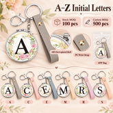 A to Z initial letter keychain gift customization overview
