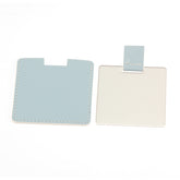 Eco-Friendly Pu Leather Case Packaging, HD Stainless Steel Mirror, 67*84*4mm Square Cosmetic Mirror, Seven Colors to Choose From, a Perfect Gift for Friends