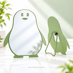Penguin tabletop mirror front and back structure