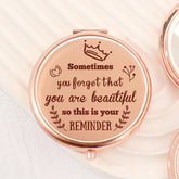 โจ Exclusive Blessings! 65mm Rose Gold Button Makeup Mirror โจ Double-sided, 2x magnification, HD glass, ready to ship! Perfect gift for any festive occasion! ๐น๐