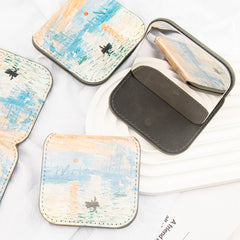 โจ Monet's Sunrise Impressions: 8cm Foldable Makeup Mirror โ Portable Elegance! Ideal for On-the-Go Beauty, Doubles as Stylish Desktop Decor. Stainless Steel Mirror for Durability, Perfect Gift to Illuminate Special Occasions! ๐