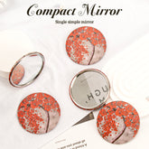 ✨Elevate Your Beauty Game!✨ 70mm Round Single-sided Makeup Mirror with Portable Design, Sturdy Iron Material, Metal Frame, Vibrant 4C Printing, Glass Lens – Affordable Promo Gift! 💄