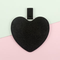 1 PC Heart Single-Sided Makeup Mirror Leather Pull-Out Case Stainless Steel Frame Compact Design Ideal Gift For Mother Daughter Sister Girlfriend Suitable For Home Office Travel And More