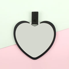 1 PC Heart Single-Sided Makeup Mirror Leather Pull-Out Case Stainless Steel Frame Compact Design Ideal Gift For Mother Daughter Sister Girlfriend Suitable For Home Office Travel And More