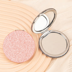 1 PC Round Dual-Sided Powder Makeup Mirror Metal Frame With Elegant Bee Decoration Compact Portable Design Ideal For Precision Makeup Perfect Gift For Mother Sister Friend Suitable For Home Office Travel And More
