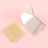 Sophisticated and Elegant 60*60mm Square Cosmetic Mirror, HD Environmentally Friendly Glass Lenses, a Must-Have for Makeup, with Plating Silver And Plating Gold Frame and Delicate Shape to Create Perfect Makeup