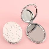 ✨Five-shaped Mirror, Ever-changing and Gorgeous!,HD Glass Silver Edge, PU Glitte Leather Covering, Black and White, The Best Choice for Gift-giving Makeup Mirror, Friends Will Love It💄🌟