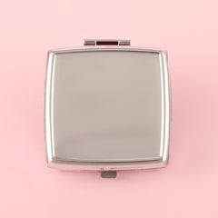 Portable Plating Silver Pill Box,2-Compartment Square Design, 55*55 mm Button Pill Box, Easy to Load Medications, Stylish and Practical, Carry It with You to Meet Your Various Medication Needs in Daily Life and Travel