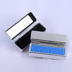Exquisite Lipstick Box, 80*30mm, Equipped with Sparkling Rhinestones, Available in Four Colors ,Black, Blue, Yellow, White, Perfect for Holding Your Lipstick