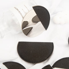 Eco-Friendly PU Leather Case Packaging, Customized Personalized Patterns, Stainless Steel One-Way Mirror, 80*80mm Round Cosmetic Mirror, Both Taste and Environmental Protection πΏπ