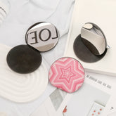 β¨πΏ Fashionable And Eco-Friendly Leather, Printed With Your Own Pattern! 75*80mm One-Way Mirror, Colorful Stainless Steel, Allows You To Easily Create Perfect Makeup! πβ¨