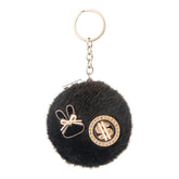 Plush Compact Mirror Keychain, Round Fluffy Pocket Makeup Mirror with Cute Charm Design, 95% High Clarity Folding Mirror for Women, Girls, Travel, Purse, Bag Charm Gift (75mm)