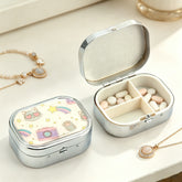 Cute Cartoon Pill Box Organizer - 3-Compartment Portable Travel Medication Case - Eco-Friendly Pocket Medicine & Vitamin Planner for Women, Girls, Kids & Students 🐱🌈