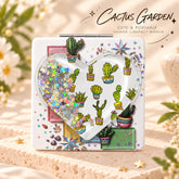 Cactus Garden liquid glitter quicksand square compact mirror lifestyle