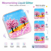 Liquid glitter shaker fridge magnet moving glitter effect