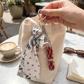 Mini Crossbody Lipstick Bag Keychain with Mirror & Ribbon – Portable Dual-Sided Vanity Mirror – Tiny Chain Pouch for Lipstick, Daily Essentials – Stylish Gift for Women & Girls (48g) 💄🎀