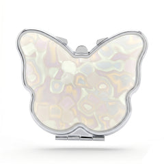 Butterfly Compact Makeup Mirror, Double-Sided Folding Pocket Mirror with Metal Frame & Eco-Friendly Acrylic Panel, 95% High-Definition Glass Mirror for Women, Travel, Purse, Office & Daily Beauty Touch-Ups