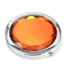 Luxury Crystal Compact Mirror, Double-Sided High Definition Makeup Mirror with 95% Reflectivity, Portable Travel Pocket Mirror for Women & Girls, Gift for Daily Use, Party & Travel