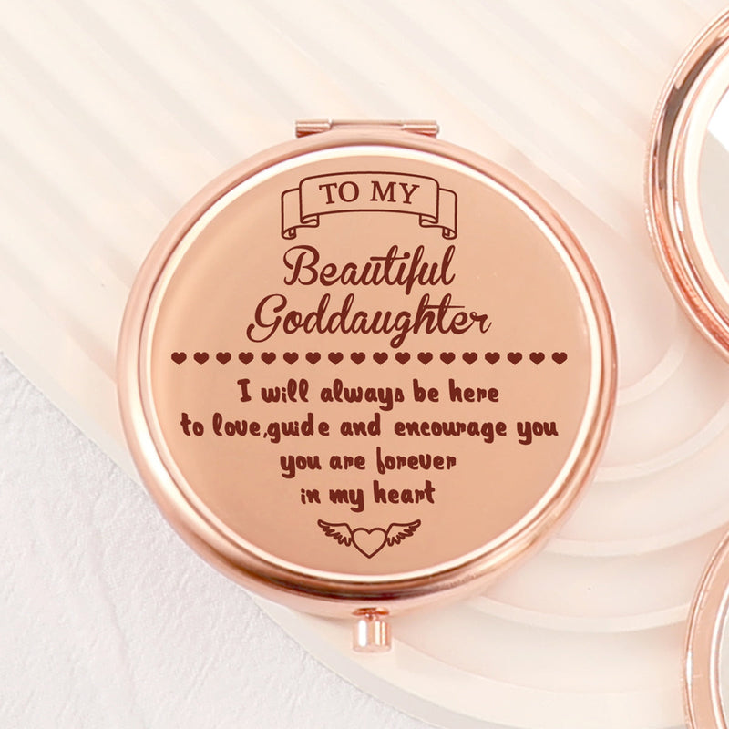 CHOIZIN rose gold electroplated compact mirror from the online product catalog