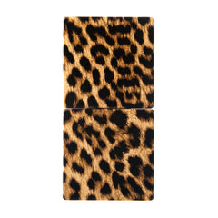 Leopard Print Square Compact Mirror, Stylish Double-Sided Folding Makeup Mirror with 95% High Reflectivity, Portable Pocket Mirror for Purse/Travel, Gift for Women & Fashion Lovers