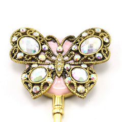 Luxury Vintage Butterfly Folding Purse Hook for Table - Sparkling Rhinestone Purse Hanger Holder