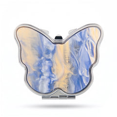 Butterfly Compact Makeup Mirror, Double-Sided Folding Pocket Mirror with Metal Frame & Eco-Friendly Acrylic Panel, 95% High-Definition Glass Mirror for Women, Travel, Purse, Office & Daily Beauty Touch-Ups