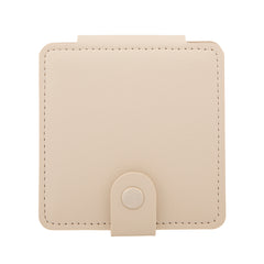 PU Leather Square Compact Mirror with Snap Button Closure - Multi-Color Cute HD Double-Sided Folding Travel Mirror