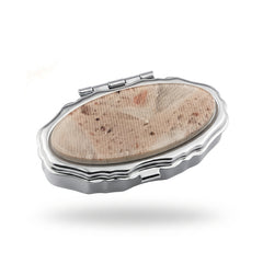 Acetate Oval Pill Box Organizer - Elegant Tortoiseshell & Marble Travel Medication Case with Metal Frame - 2-Compartment Pocket Pill Planner for Women, Seniors, & Travelers 💊🐚