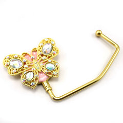 Luxury Vintage Butterfly Folding Purse Hook for Table - Sparkling Rhinestone Purse Hanger Holder