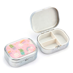 Cute Cartoon Pill Box Organizer - 3-Compartment Portable Travel Medication Case - Eco-Friendly Pocket Medicine & Vitamin Planner for Women, Girls, Kids & Students 🐱🌈