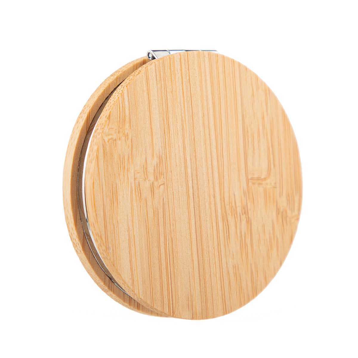 Beech Wood Compact Mirror, Portable Pocket Makeup Mirror, Acacia Wooden, Bamboo Wooden, Eco-Friendly Natural Wooden Folding Mirror for Women, Travel, Daily Use, Gift