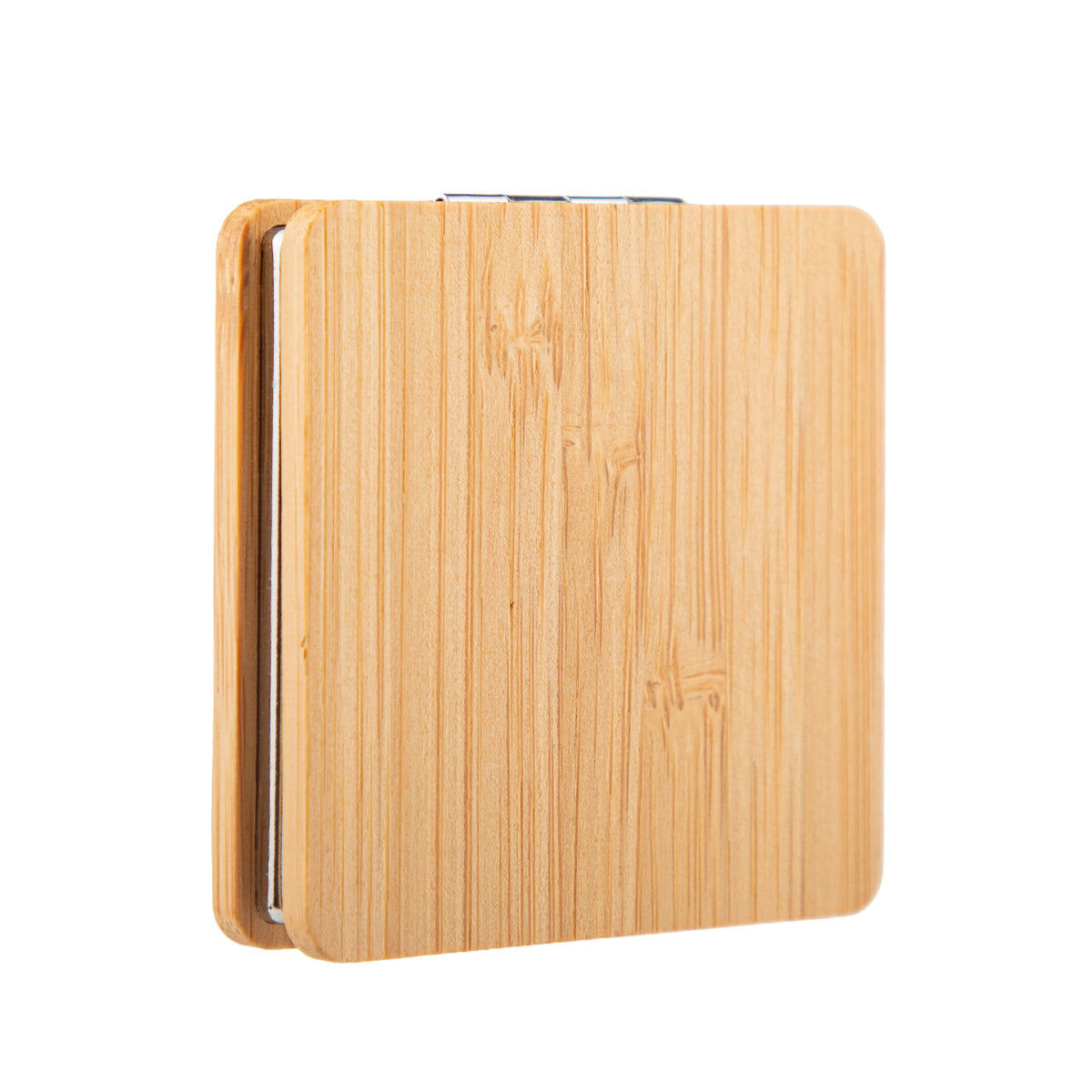 Eco-Friendly Bamboo Square Compact Mirror, 60x60mm Portable Pocket Mirror with 95% High Reflectivity, Mini Folding Makeup Mirror for Purse, Travel Vanity Mirror for Women, Available in Bamboo/Acacia/Beech/Walnut Wood