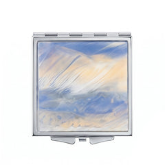 Square Compact Makeup Mirror, Double-Sided Folding Pocket Mirror with Metal Frame & Eco-Friendly Acrylic Panel, 95% High-Definition Glass Mirror for Women, Travel, Purse, Office & Daily Touch-Ups