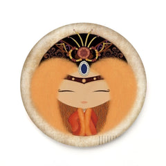 Vintage Cartoon Compact Mirror, Single-Sided HD Makeup Mirror with Elegant Art Design, Portable Pocket Mirror