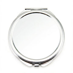 Elegant Black Floral Compact Mirror with Stickers, Double-Sided Makeup Mirror for Women & Girls, Portable Pocket Mirror for Purse, Travel & Daily Use, 95% HD Reflection Gift