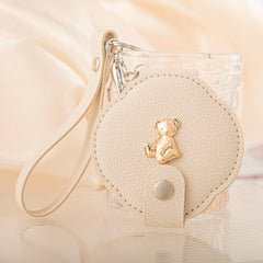 Vintage PU Leather Compact Mirror – Portable Double-Sided Folding Travel Mirror – High-Definition Makeup Mirror