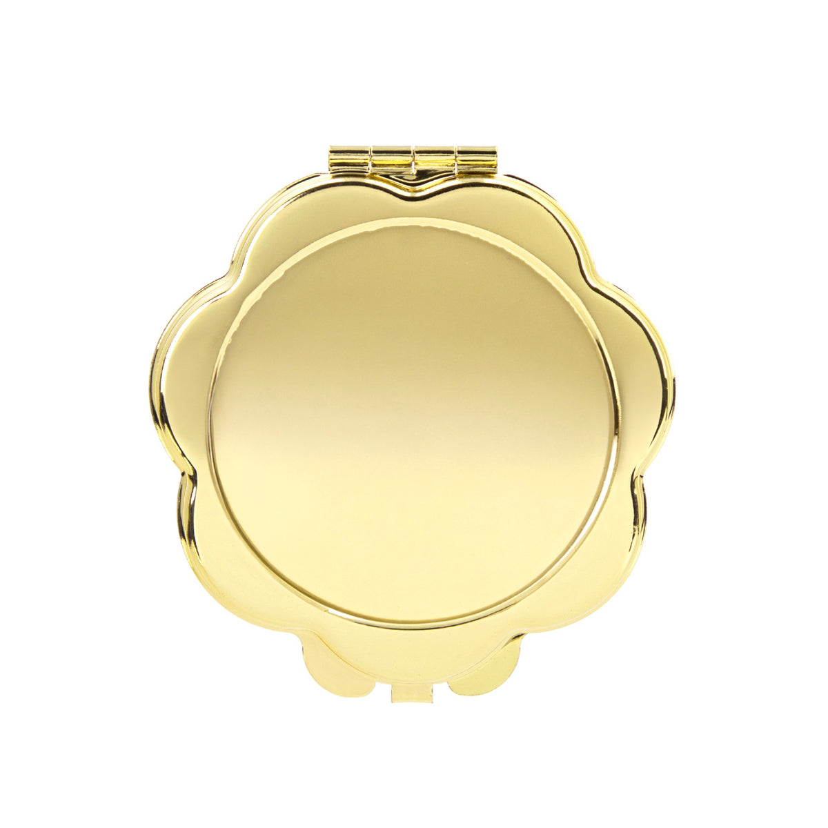 Flower Shaped Recessed Blank Compact Mirror Blanks Bulk - Petal Edge Metal Folding Pocket Mirror Setting for DIY Epoxy Resin, Rhinestones, Sublimation & Custom Logo Engraving 🌸🪞✨
