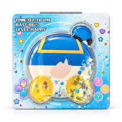 Blue gaming style shaker compact mirror