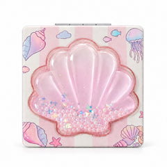 72mm square soft TPU quicksand compact mirror front view