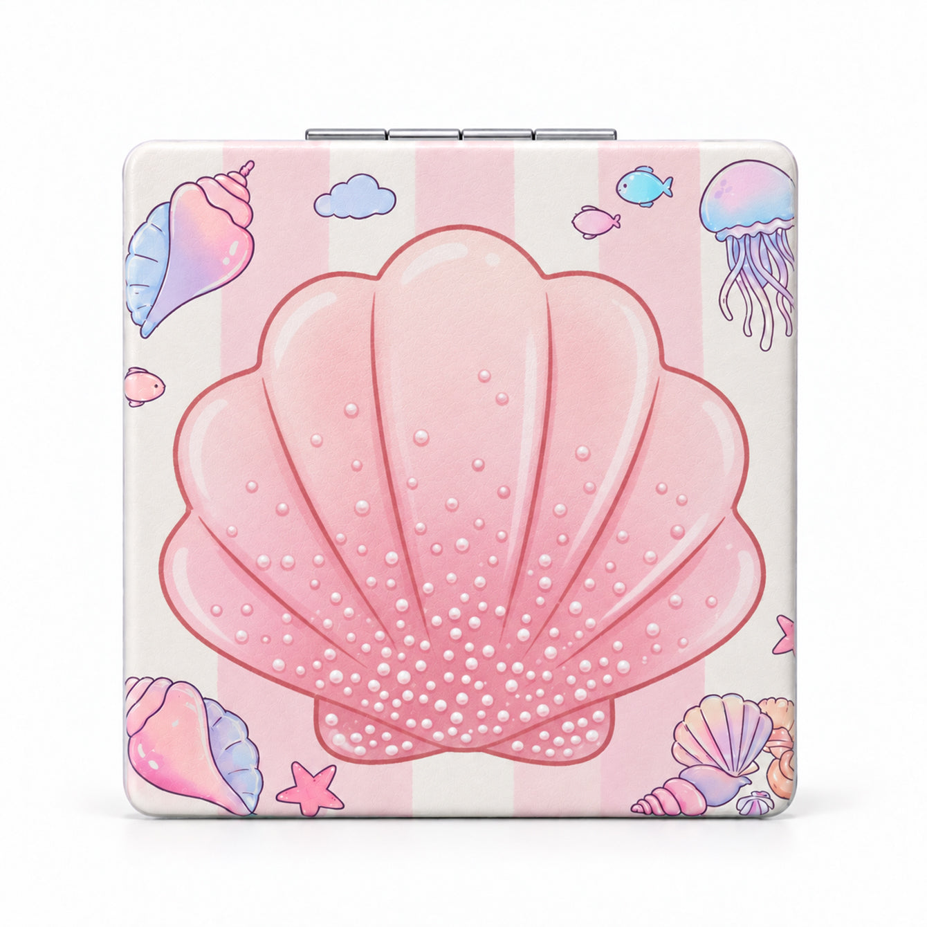72mm square quicksand compact mirror back design