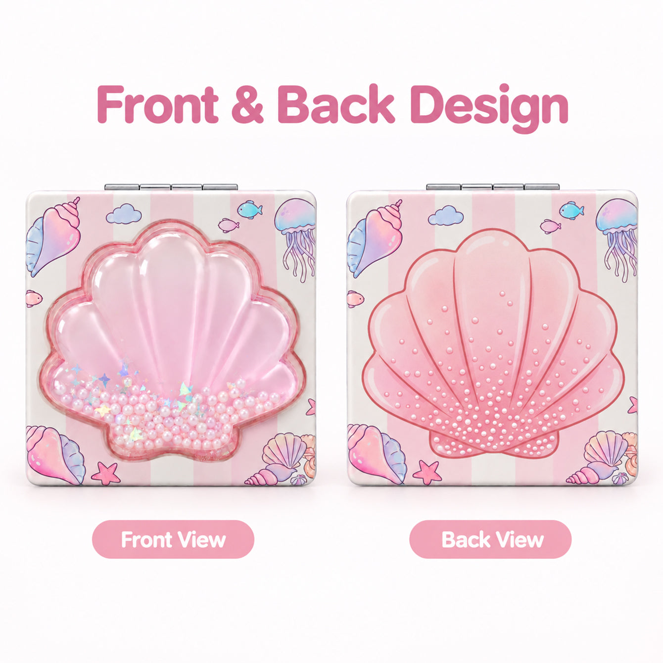 Desktop stand mode quicksand compact mirror