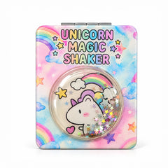 Unicorn Magic liquid glitter quicksand compact mirror