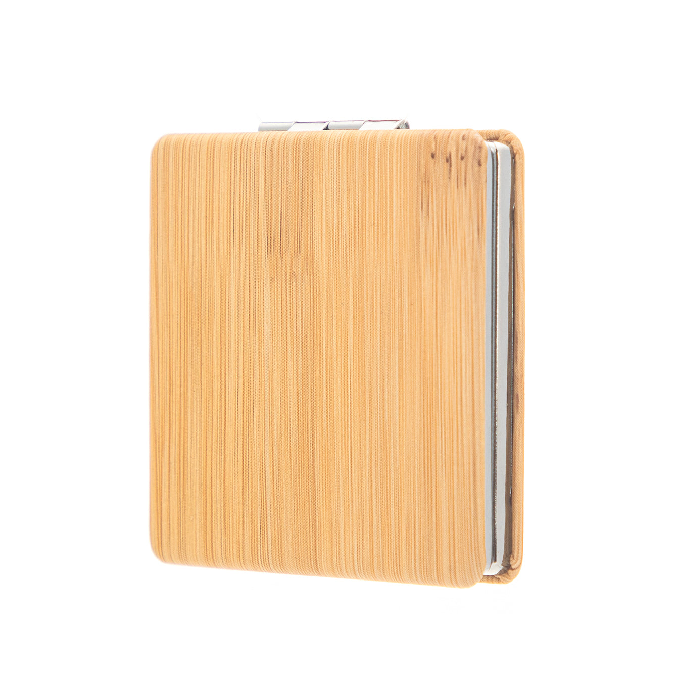 1 PC PU Leather Mirror Banboo Pattern 2X Magnification Square Folding Double-sided Pocket Mirror Elegant Bamboo Pattern Looks Beautiful And Suitable As Gift For Mother Daughter Sister Girlfriend Suitable To Use At Home School Company And Other Occasions